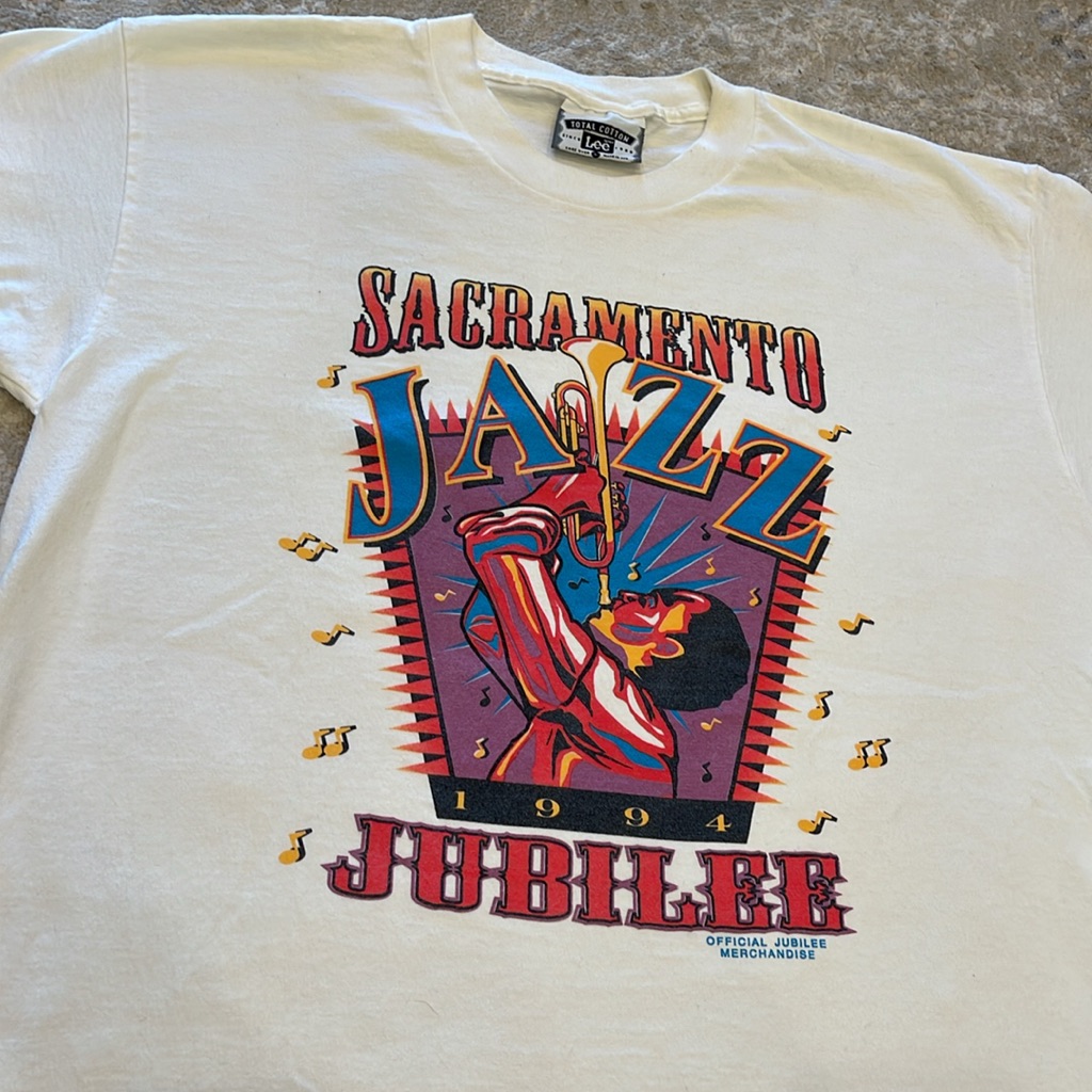 Vtg 1994 Sacramento Jazz Jubilee Ca Festival Souvenir TShirt White Large Usa
